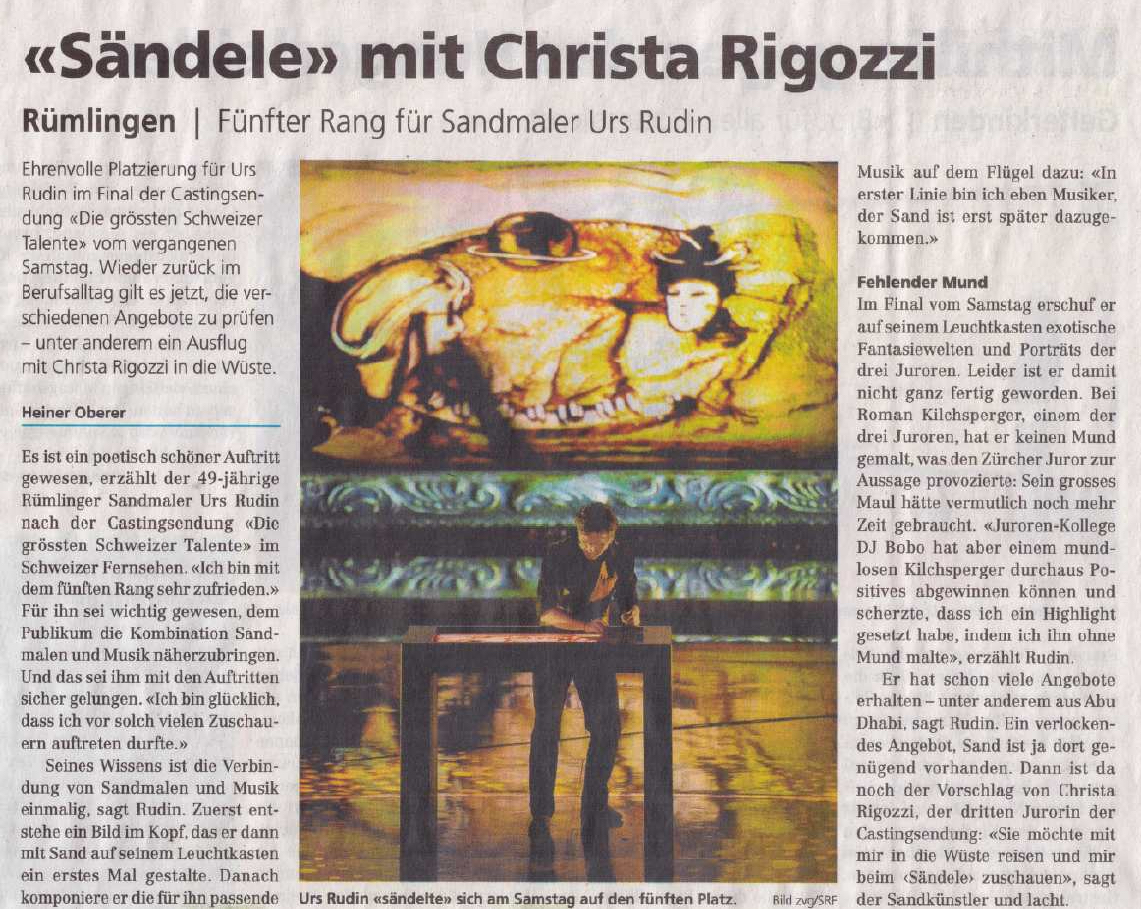 Urs Rudin in Newspaper 1 