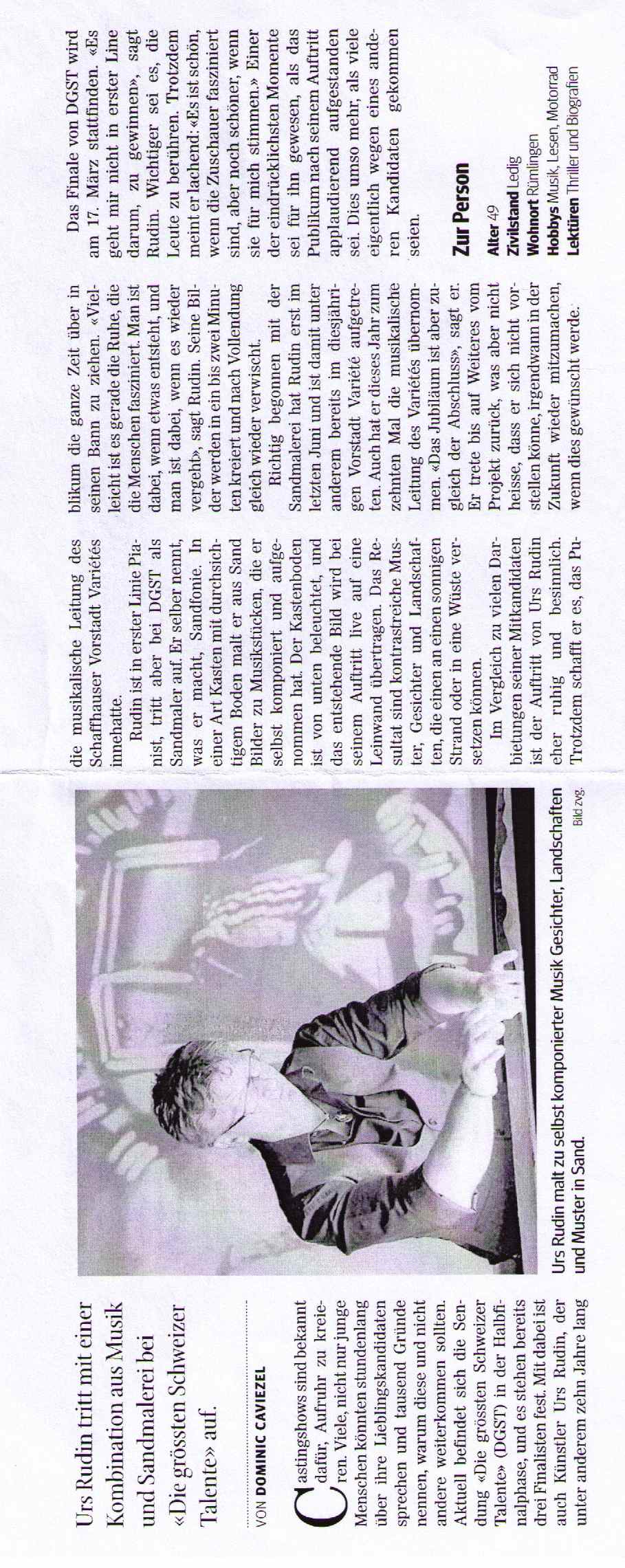 Urs Rudin in Newspaper 7