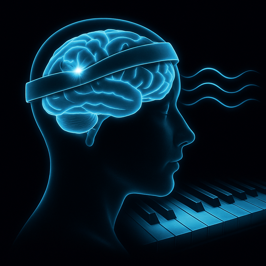 Tune-In ist eine innovative Form des Neurofeedbacks, bei der EEG-Signale in Echtzeit erfasst und live in Klaviermusik übersetzt werden.