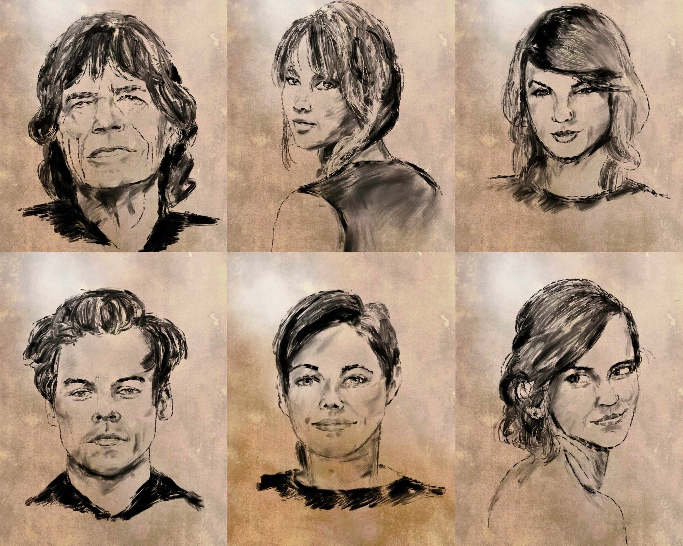 Portraits vom Schnellzeichner- 3-4 Minuten Portraits - Live Portraits und Karikaturen für Events, Messen, Shopping Malls, Eröffnungen, Hotels 